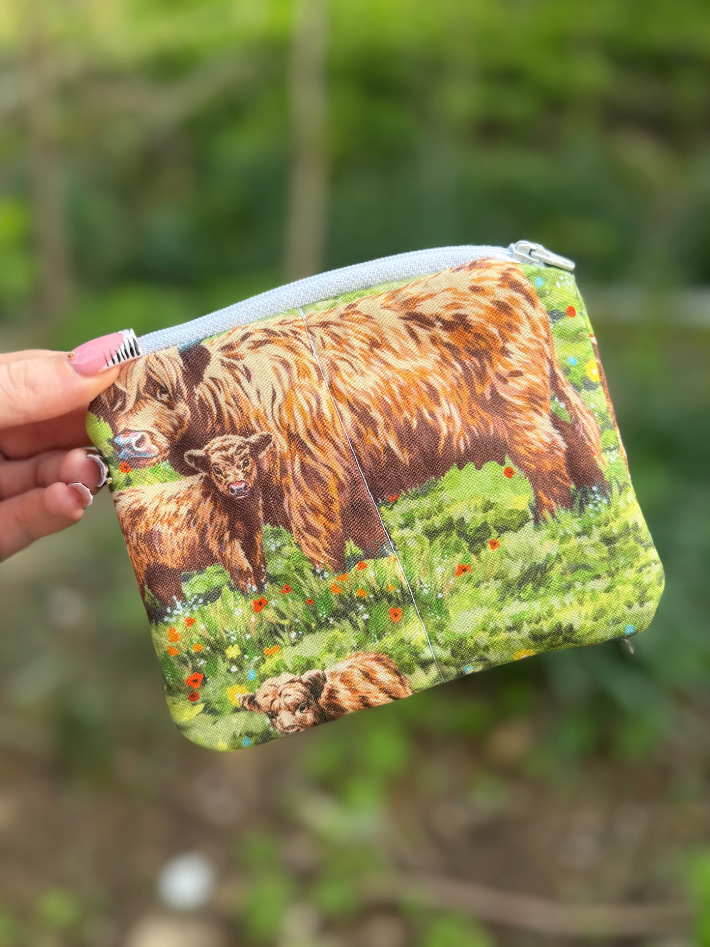 Highland cow wallet / coin pouch
