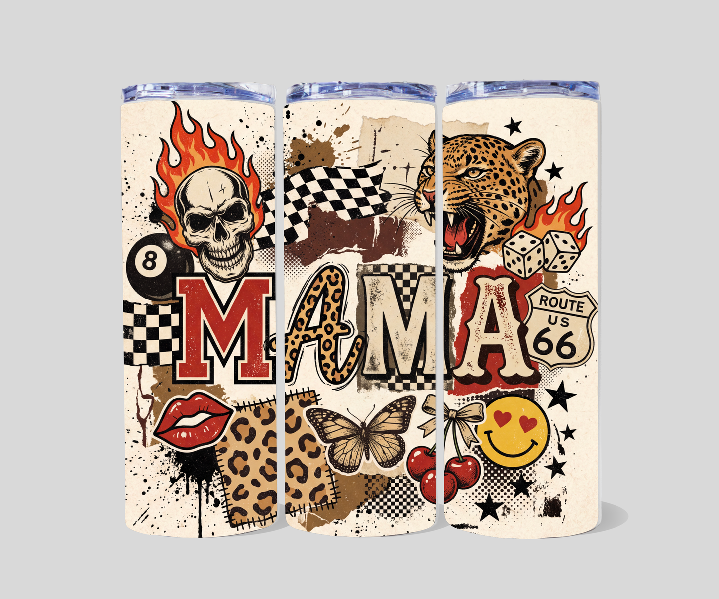 Three different design options for 20oz tumbler