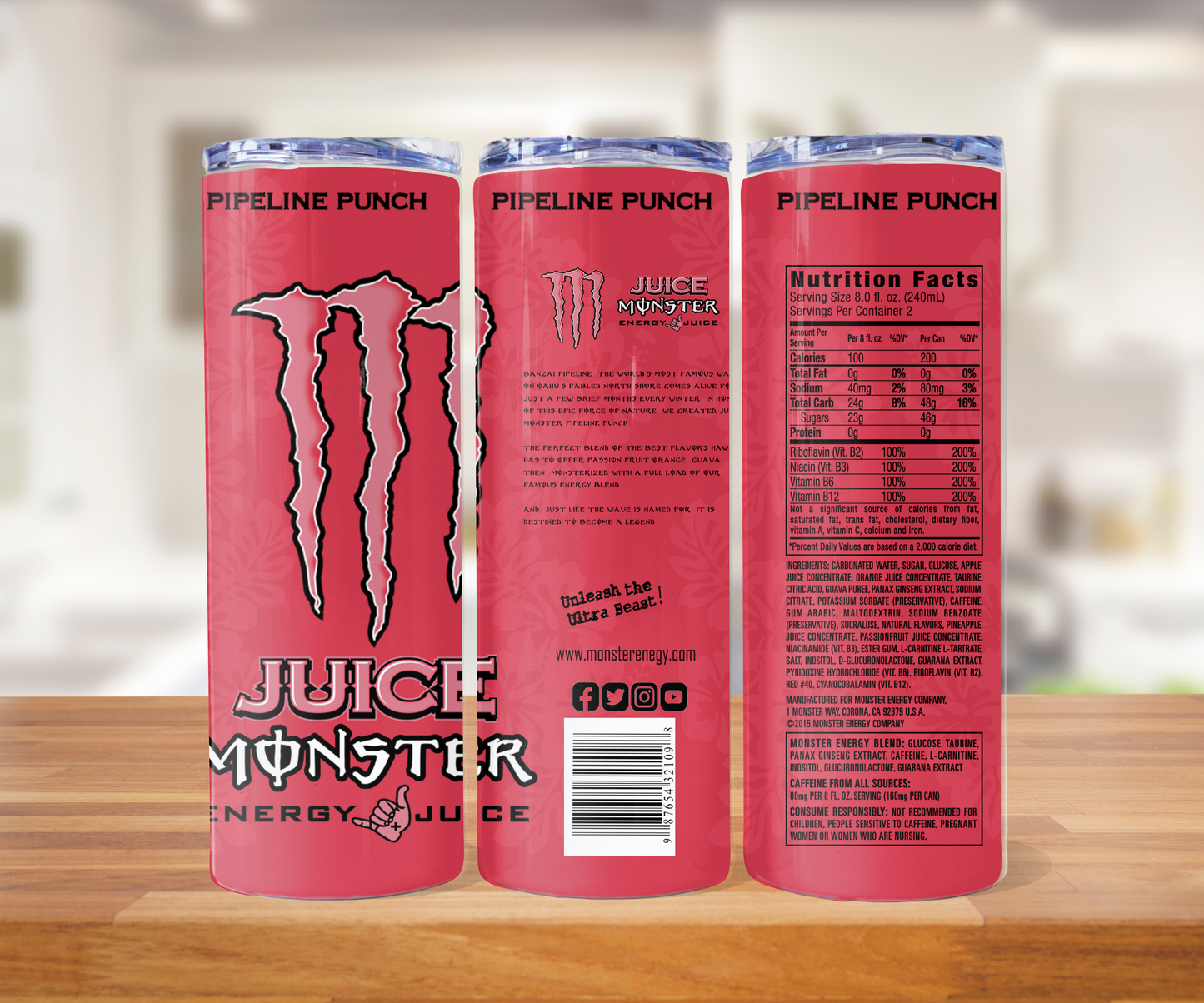 20 oz monster can tumbler