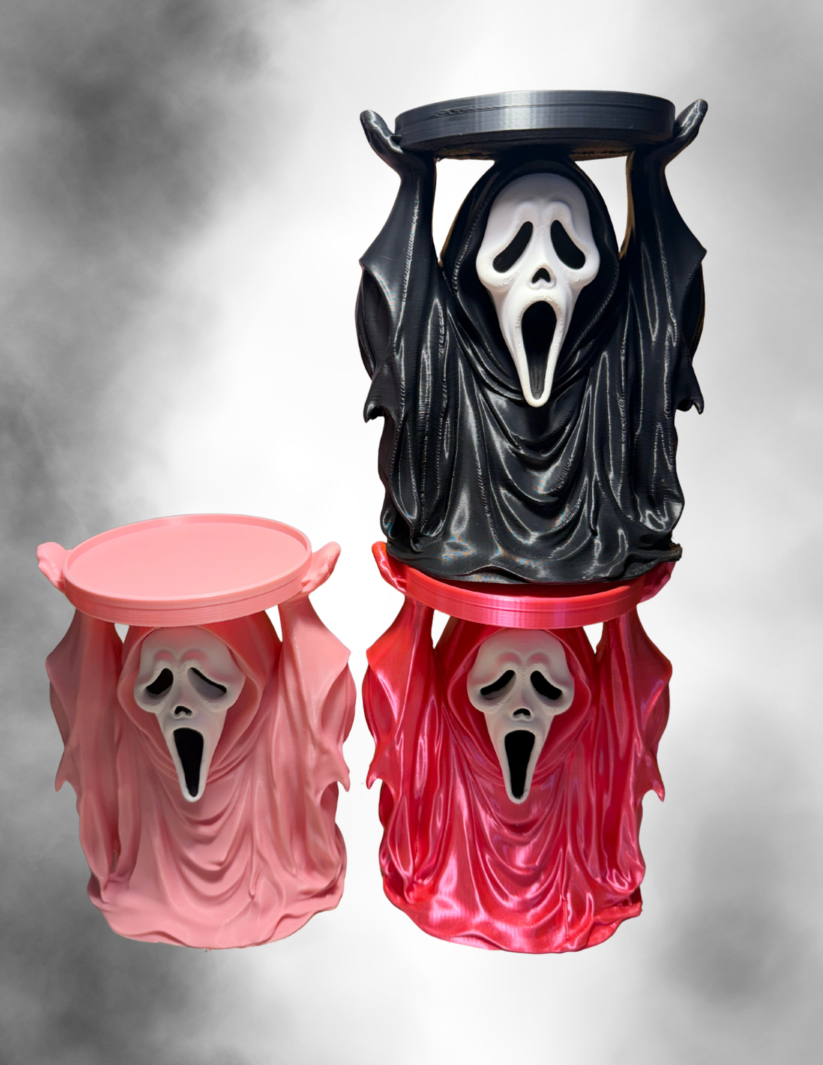 Ghost face candle stand